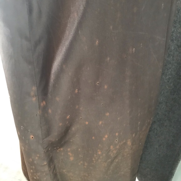 Vintage Wool Coat Long Grey Button Up - Picture 7 of 8